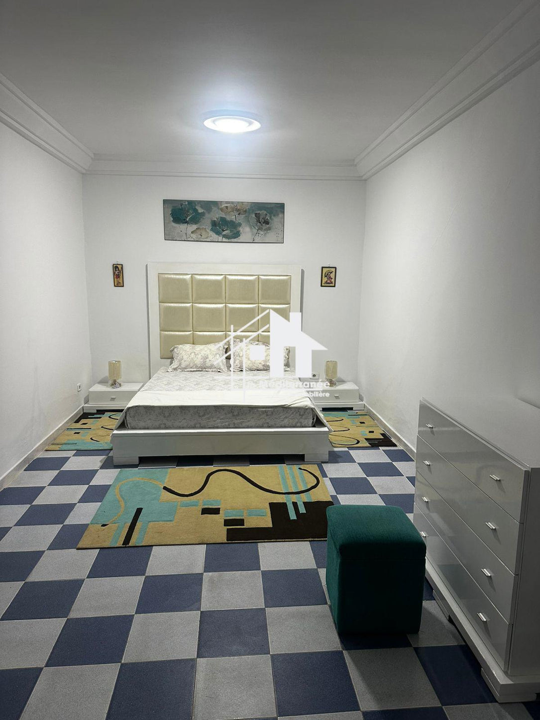 À louer villa s2 meublée, coutre durée au centre-ville, tunis