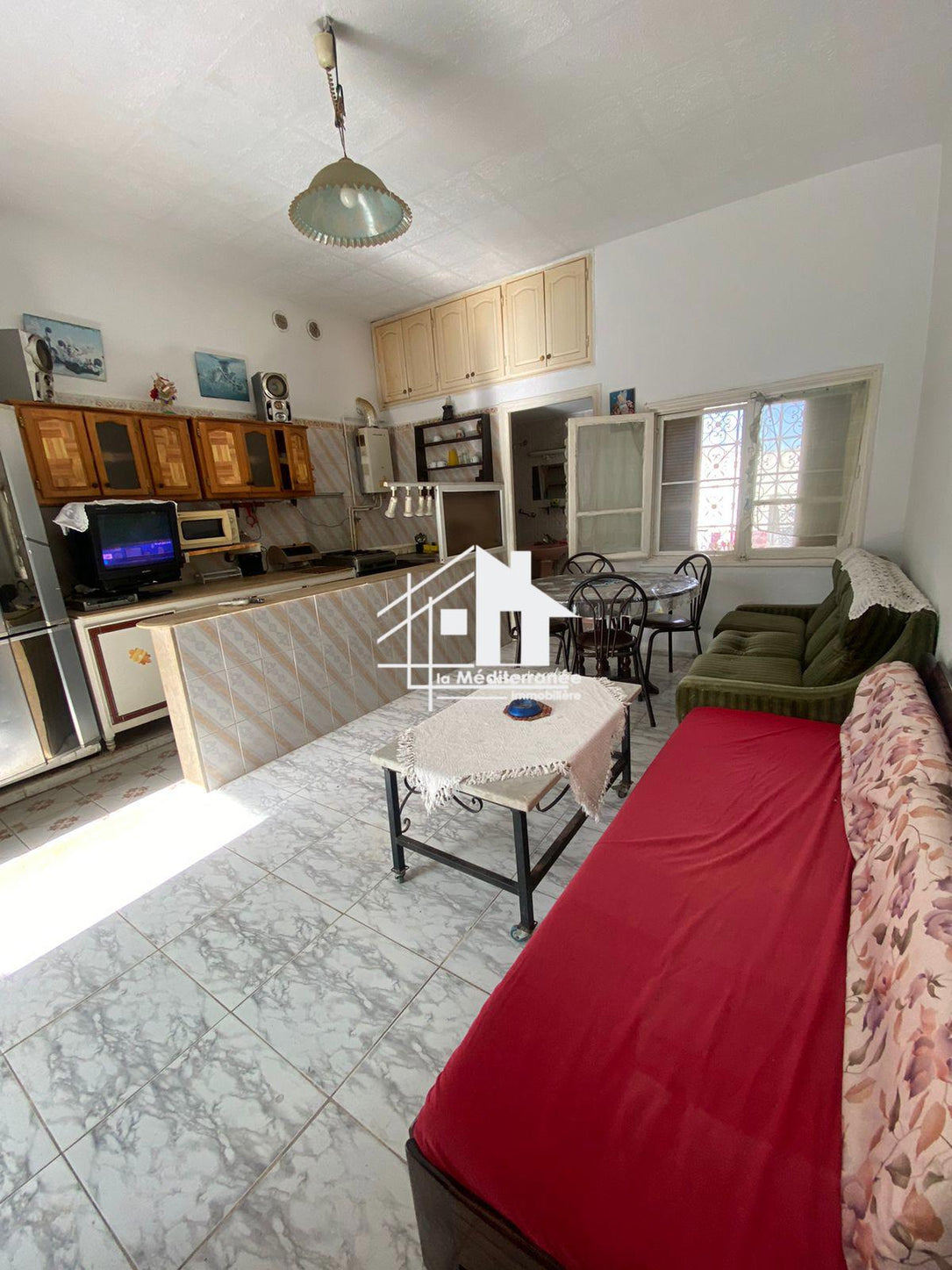 a louer étage de villa S+1 meublé à saidia