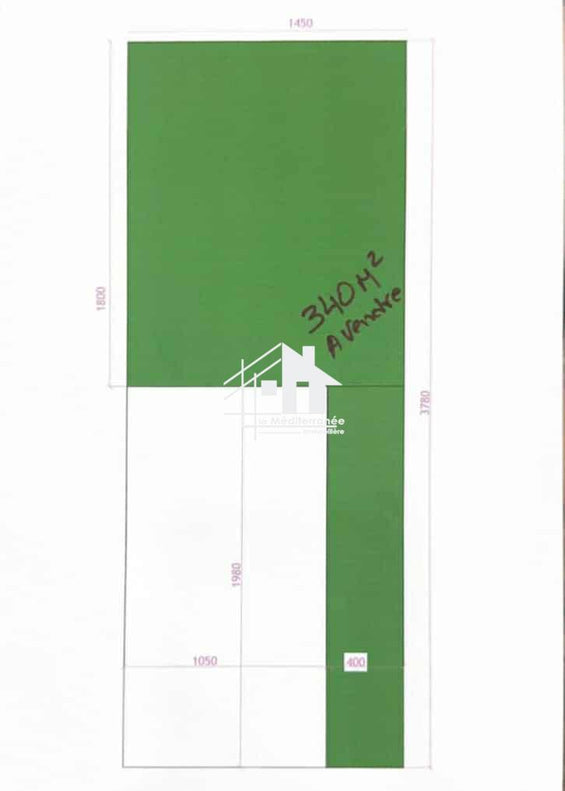 A vendre terrain  de 340m2 à Ezzahra ville