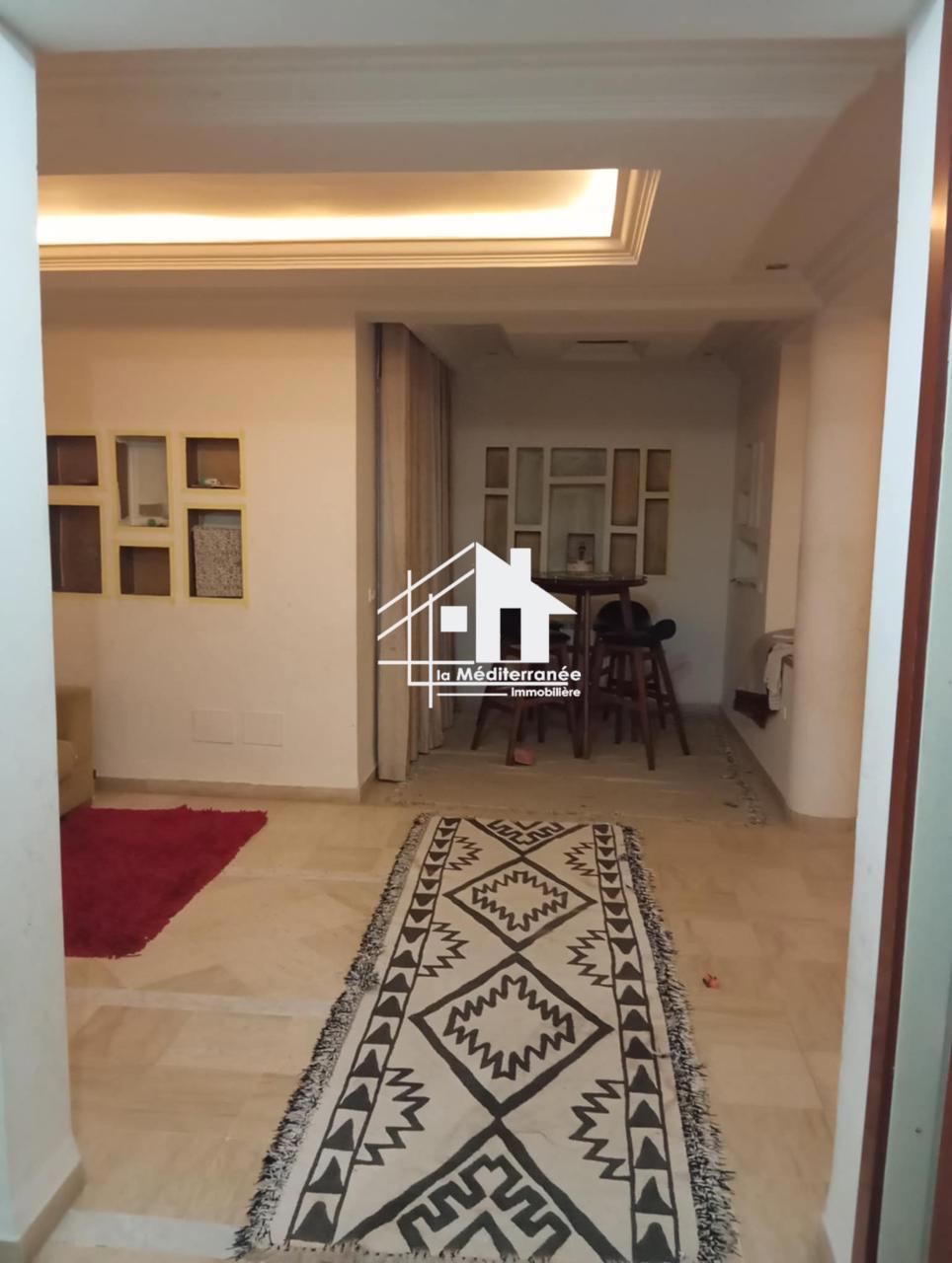 A louer un étage de villa S+2  meublé à denden