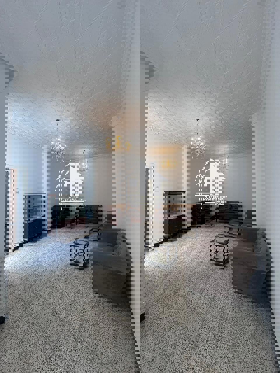 à louer rez de chaussée s+3 avec jardin au bardo