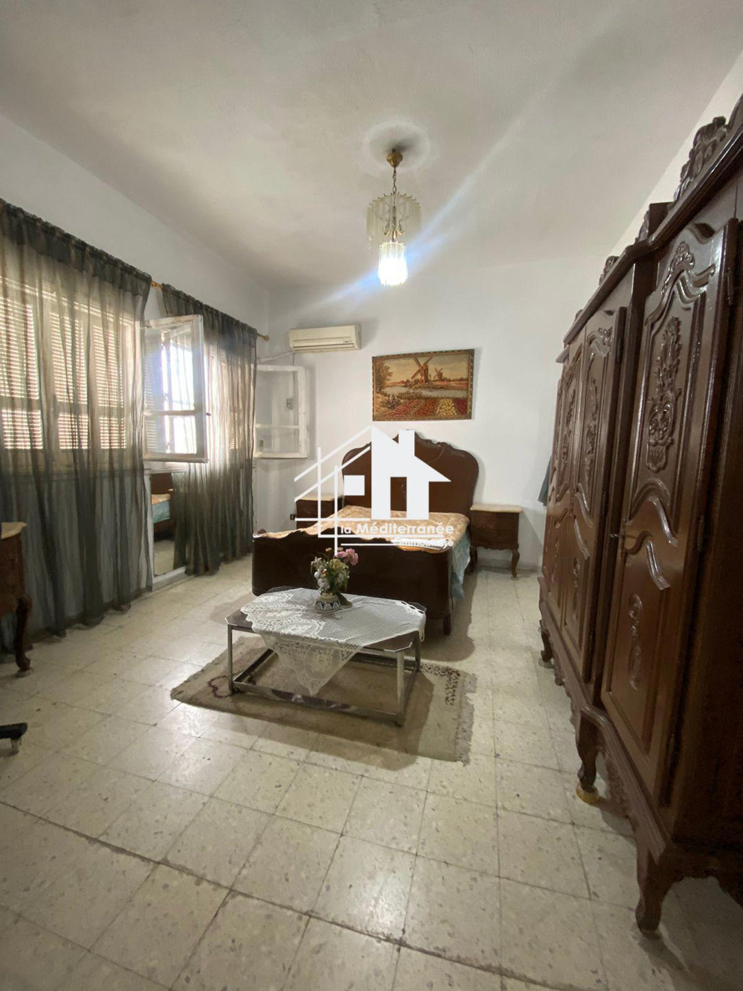 a louer étage de villa S+1 meublé à saidia