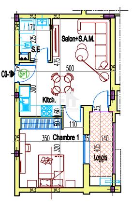A vendre S+1 neuf a la Soukra