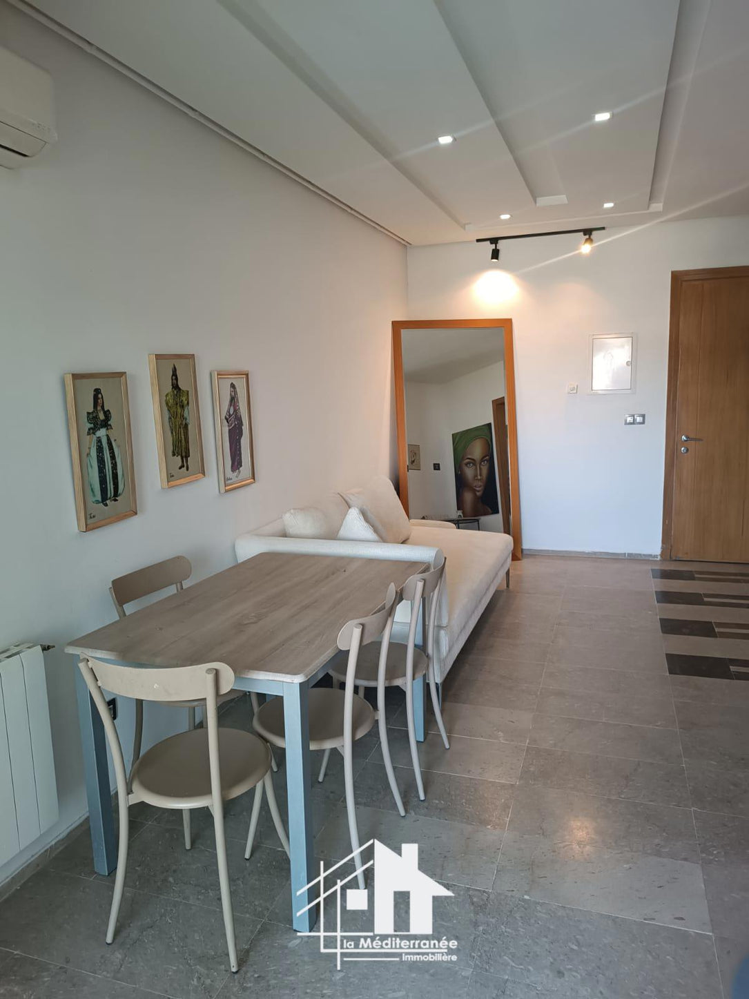 A louer appartement S+1 meublé à la Soukra